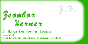 zsombor werner business card